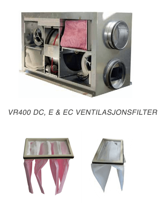 Hovedbilde Systemair VR 400 DC, E & EC - komplett filtersett